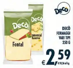 Deco Superstore Decò formaggi vari tipi offerta
