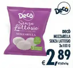 Deco Superstore Decò mozzarella senza lattosio offerta