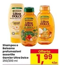 Despar Shampoo o Balsamo profumazioni assortite Garnier Ultra Dolce offerta