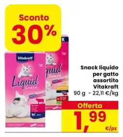 Despar Snack liquido per gatto assortito Vitakraft offerta