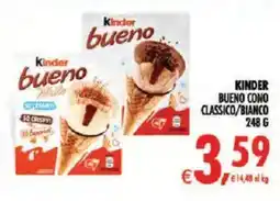 Deco Superstore Kinder bueno cono classico/bianco offerta