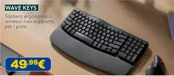 Wave Keys tastiera ergonomica wireless
