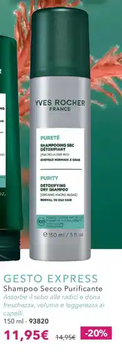 Yves Rocher Yves Rocher shampoo secco purificante offerta