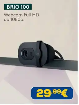 Euronics Webcam Full HD da 1080p Logitech Brio 100 offerta