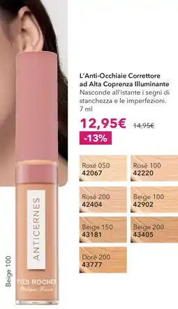 Yves Rocher Yves Rocher Anticernes Beige 100 offerta