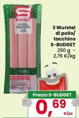 Despar Wurstel di pollo/tacchino S-BUDGET offerta