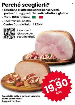 Despar Prosciutto cotto o petto di tacchino Despar Premium offerta