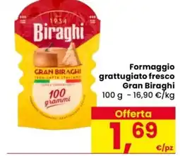 Despar Formaggio grattugiato fresco Gran Biraghi offerta