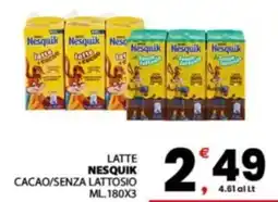 Despar Sicilia Latte Nesquik Cacao/Senza Lattosio offerta