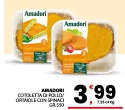 Despar Sicilia Amadori cotoletta di pollo/ortaiole con spinaci offerta