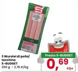 Eurospar Wurstel di pollo/tacchino S-BUDGET offerta