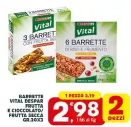 Despar Sicilia Barrette Vital Despar Frutta e Cioccolato/Frutta Secca offerta