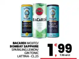 Despar Sicilia Bacardi mojito/ bombay sapphire sparkling lemon/ gin tonic offerta