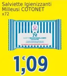 Market Ingross Salviette igienizzanti Milleusi COTONET offerta