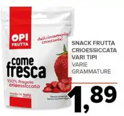 Todis Opi frutta come fresca 100% fragola crioesiccata offerta