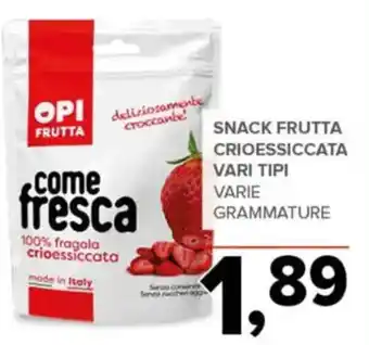 Opi frutta come fresca 100% fragola crioesiccata