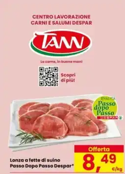 Eurospar Lonza a fette di suino Passo Dopo Passo Despar offerta