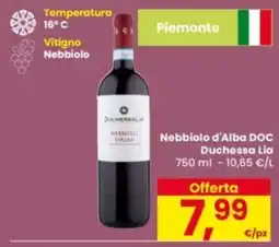 Eurospar Nebbiolo d'Alba DOC Duchessa Lia offerta