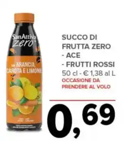 Todis SanAttiva Zero succo di frutta offerta