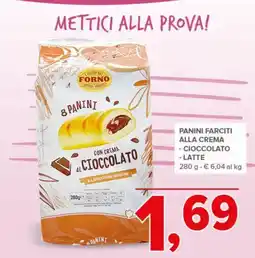 Todis I tesori del forno panini farciti alla crema al cioccolato offerta