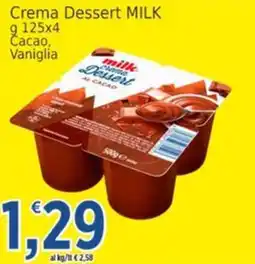 Market Ingross Milk crema Dessert al cacao offerta