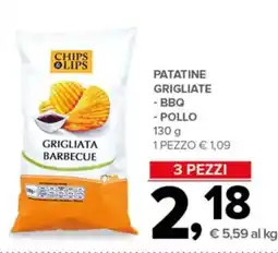 Todis Chips & Lips patatine grigliate barbecue offerta