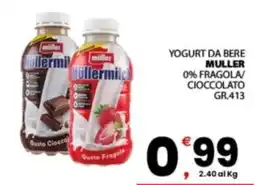 Despar Sicilia Yogurt da bere Muller 0% Fragola/Cioccolato offerta