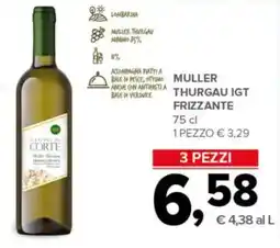 Todis Cascine di Corte Muller Thurgau Frizzante offerta