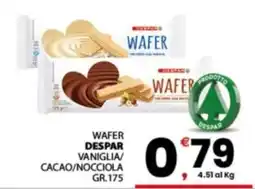 Despar Sicilia Wafer Despar Cacao/Nocciola offerta
