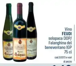 Talento Professional Store Vino FEUDI solopaca DOP/Falanghina del beneventano IGP offerta