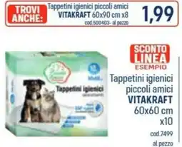 Talento Professional Store Tappetini igienici piccoli amici VITAKRAFT offerta