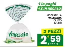 Despar Sicilia Mozzarella fresca Vallelata offerta