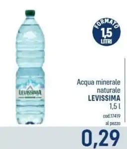 Talento Professional Store Acqua minerale naturale Levissima offerta