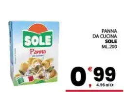 Despar Sicilia Panna da cucina Sole offerta