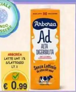 MercADone Arborea latte UHT 1% senza lattosio offerta