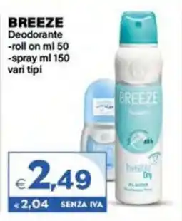 Boningros Cash and Carry Breeze Deodorante roll on/spray offerta