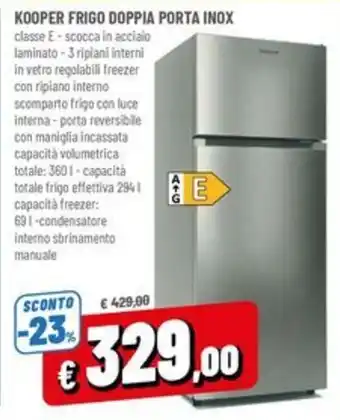 Kooper frigo doppia porta inox