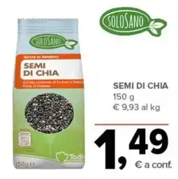 Todis Semi di chia Solosano offerta