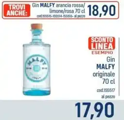 Talento Professional Store Gin MALFY originale offerta