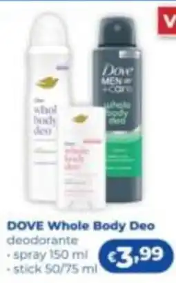 Acqua & Sapone Dove Whole Body Deo deodorante offerta