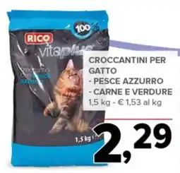 Todis Rico vitaplus croccantini per gatto offerta