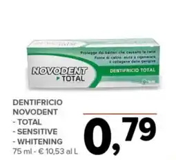Todis Dentifricio Novodent Total offerta