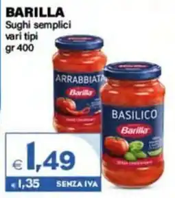 Boningros Cash and Carry Barilla Sughi semplici offerta