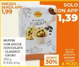Todis Muffin con gocce cioccolato Forno offerta
