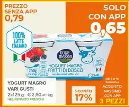 Todis Yogurt magro frutti di bosco Colle Maggio offerta