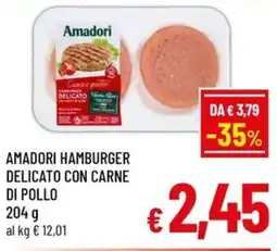 Famila Market Amadori hamburger delicato con carne di pollo offerta