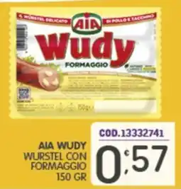 Eurocash Aia Wudy wurstel con formaggio offerta