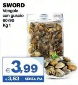 Boningros Cash and Carry Sword vongole con guscio offerta