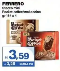 Boningros Cash and Carry Ferrero Stecco mini Pocket coffee/mokaccino offerta