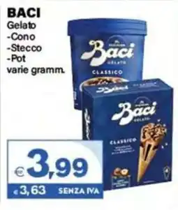 Boningros Cash and Carry Baci Gelato Cono/Stecco/Pot offerta